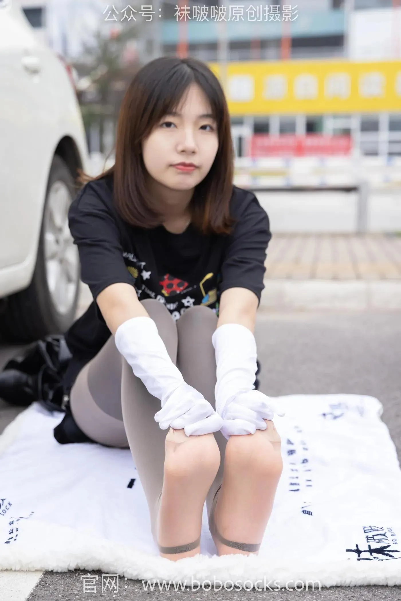[BoBoSocks袜啵啵]NO.146 小甜豆-高跟长靴、黑色踩脚裤、肉丝 [154P]插图9